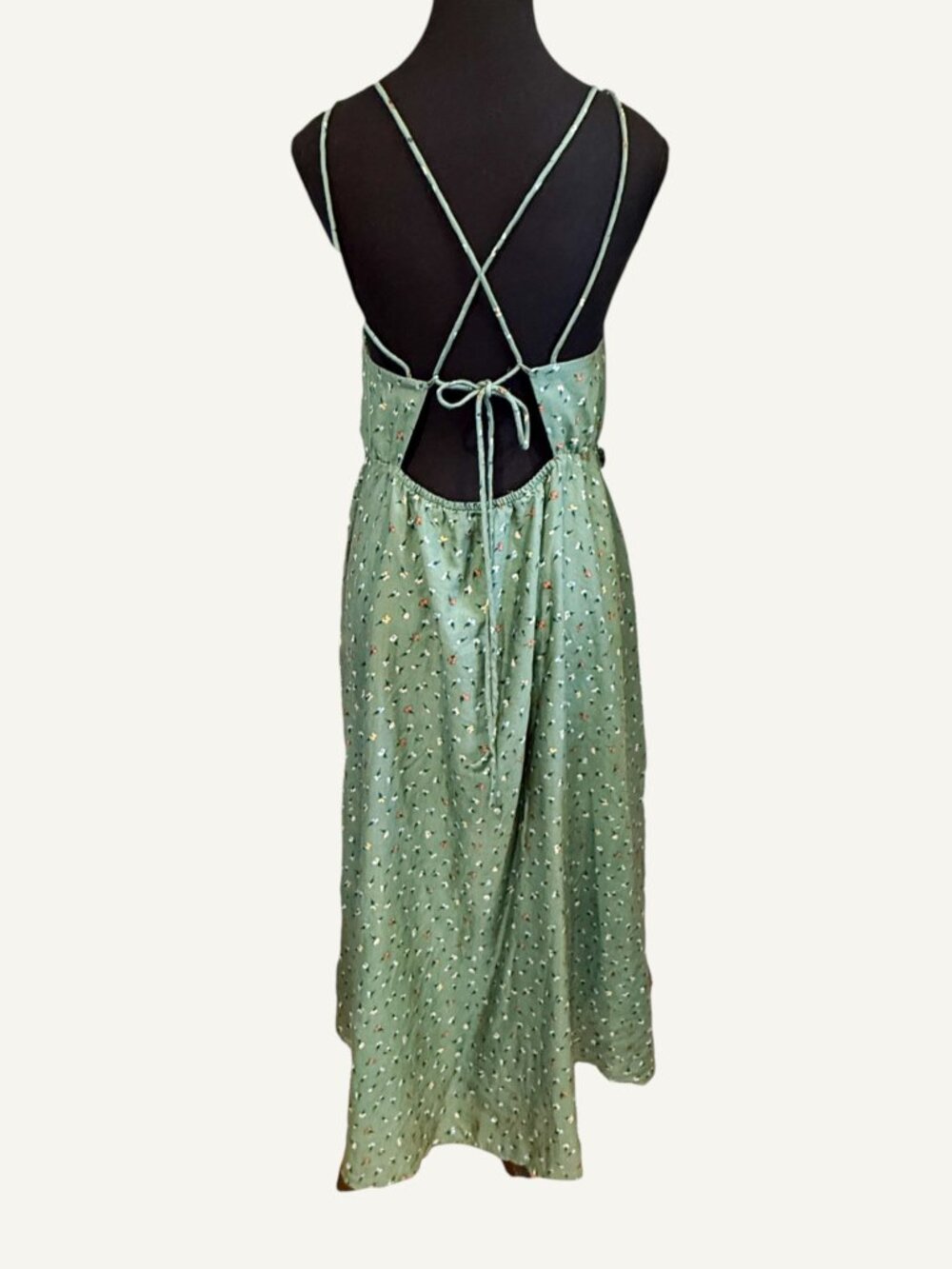Outerknown La Luna Cami Dress Silk Cotton Floral Midi M - Picture 7 of 9